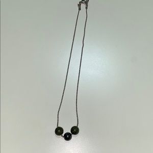 Silver  beats necklace